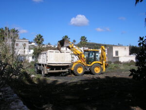 Clearing some of the garden