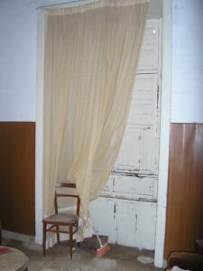Inside the front room of the main house